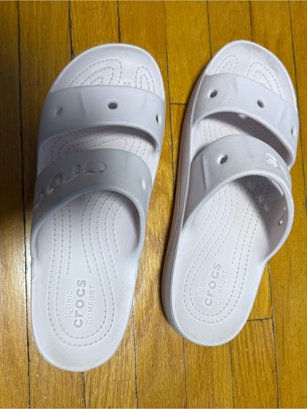 CROCS Women’s Double-Strap Slide Sandals - Blush Pink